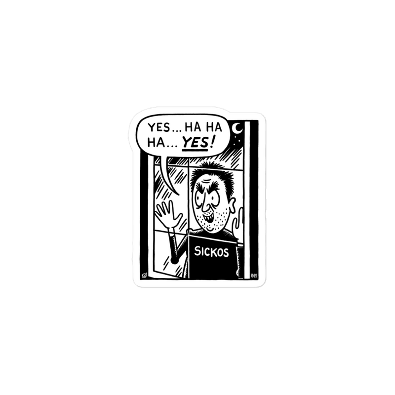 Cartoon 'Sickos' Sticker